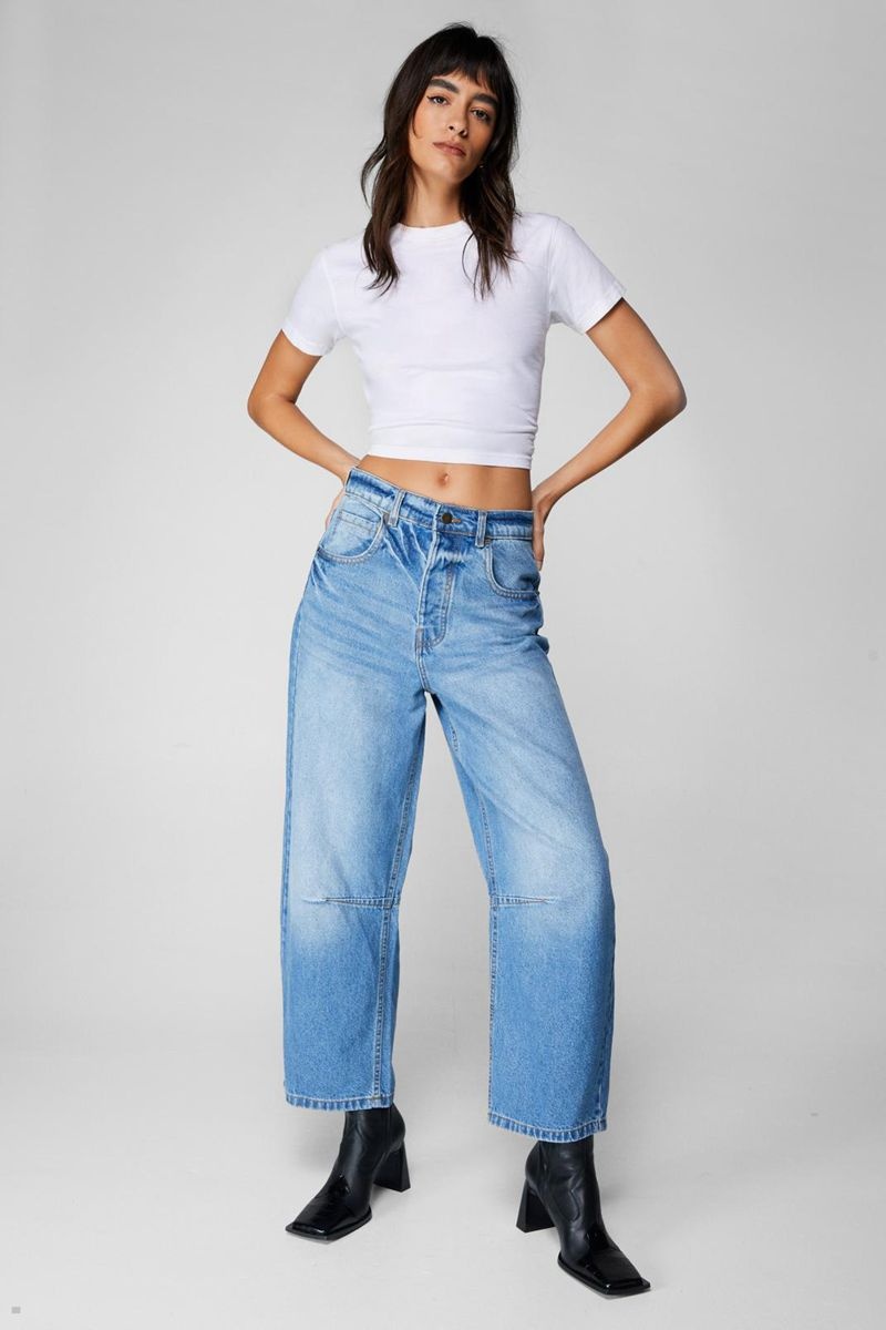 Džíny Nasty Gal The Denim Horseshoe Blankyt | CZ 3289-SUNVJ