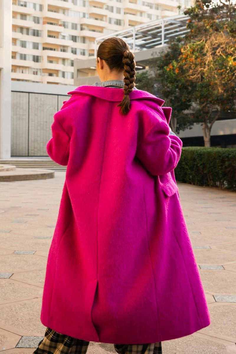 Kabáty Nasty Gal Plus Velikost Premium Vlna Brushed Růžové | CZ 1749-TGPVN