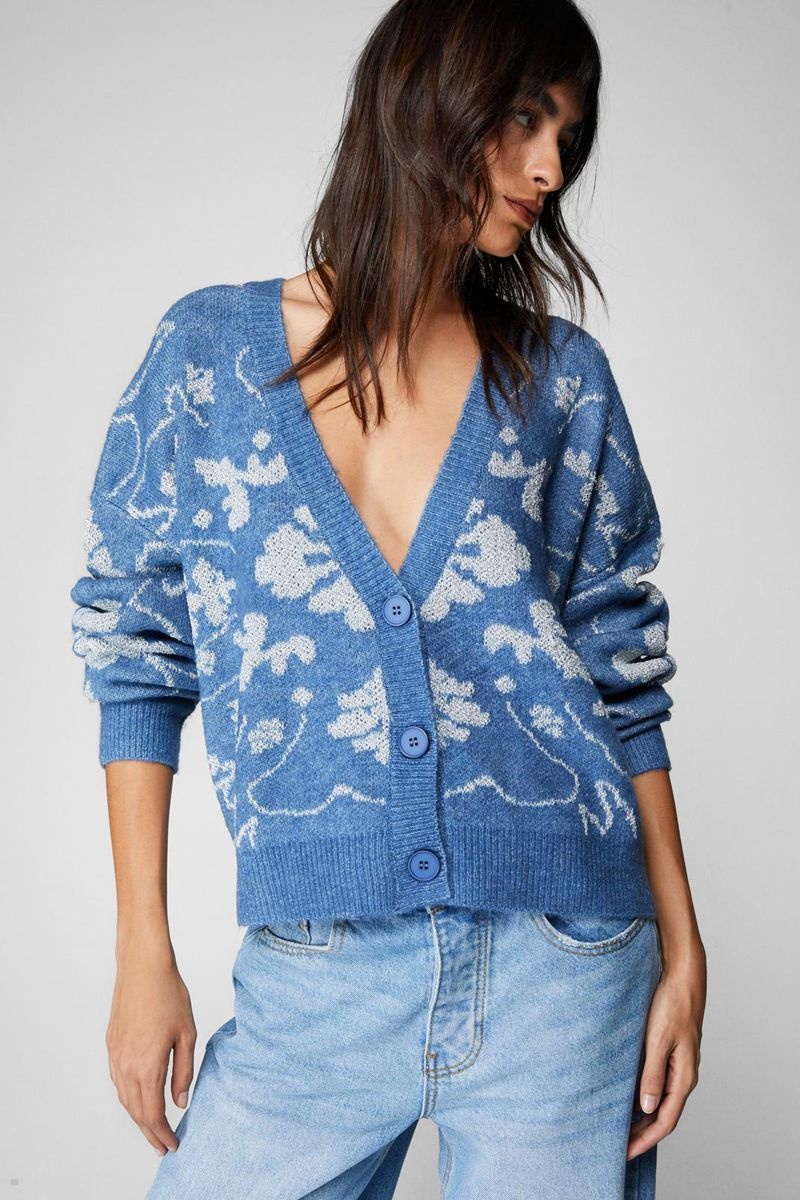 Kardigan Nasty Gal Nordic Button Up Blankyt | CZ 8413-AXLCT