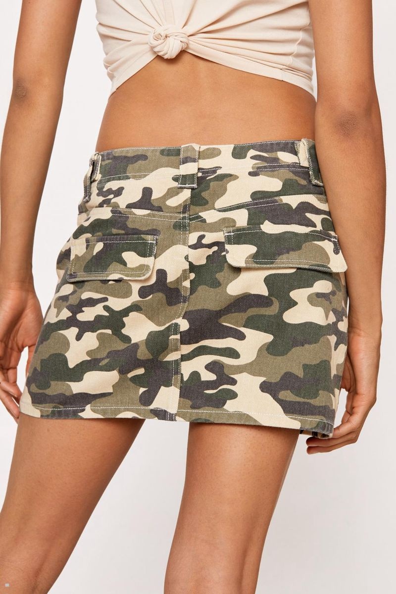 Sukně Nasty Gal Camo Cargo Mini Maskáčové | CZ 1374-HESGF