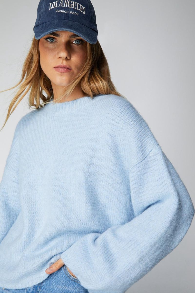 Svetry Nasty Gal Oversized Crew Neck Jumper Blankyt | CZ 4398-HVJBY