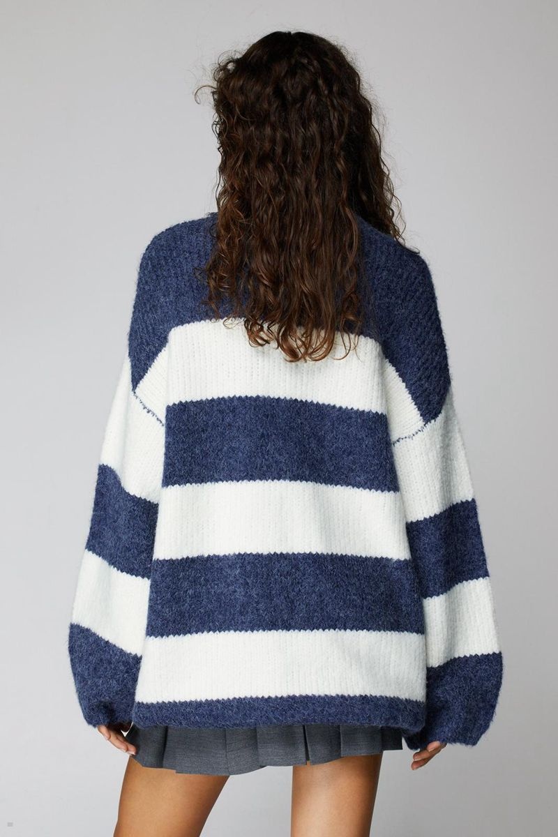 Svetry Nasty Gal Stripe Oversized Blankyt | CZ 6439-HUXJC