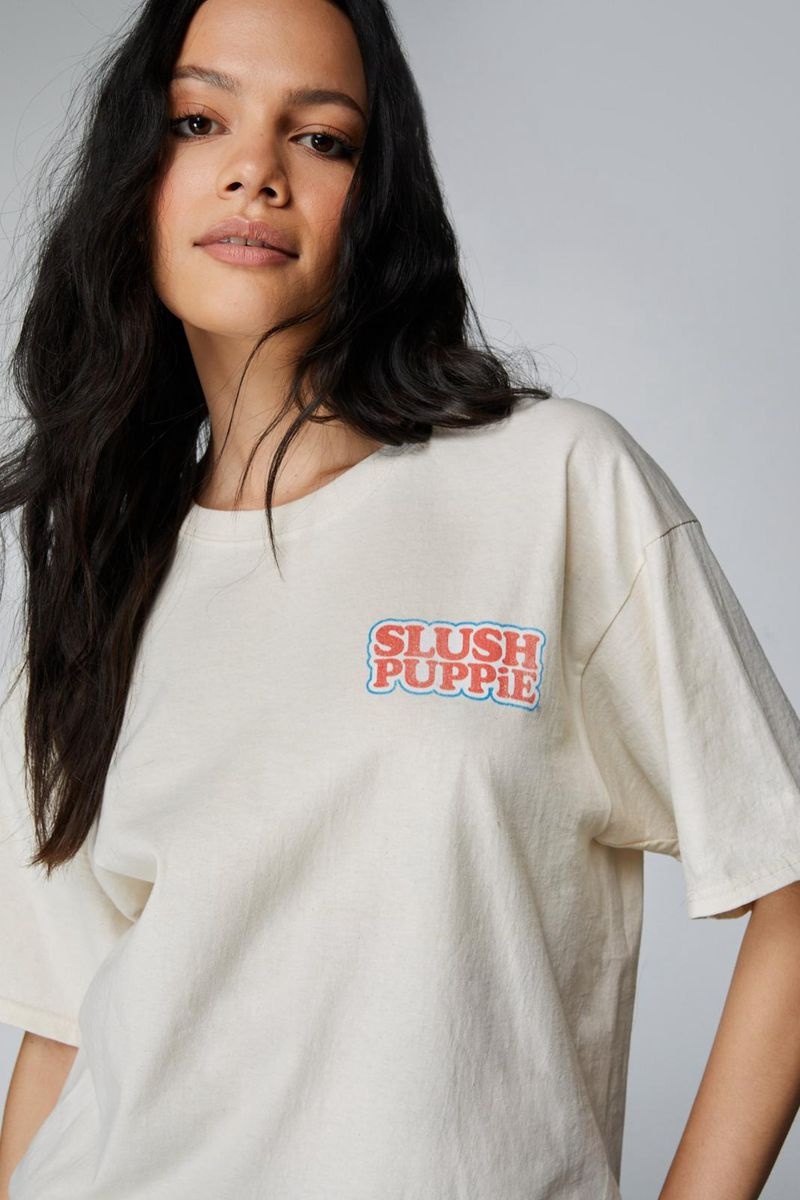 Tričko Nasty Gal Slush Puppy Oversized Grafická Bílé | CZ 6549-VLKHX